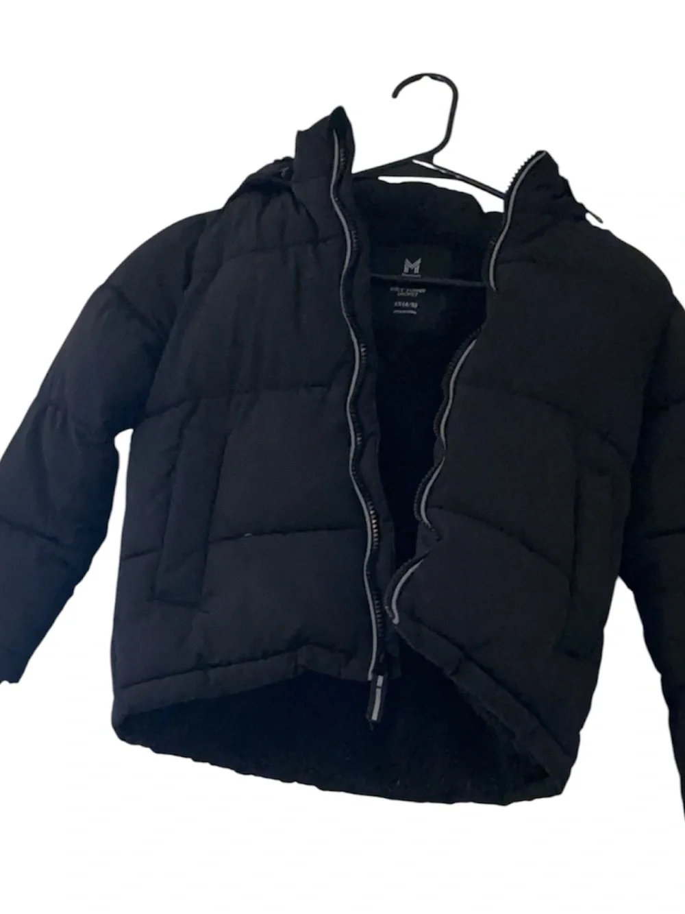 Black Puffer Jacket with Hood